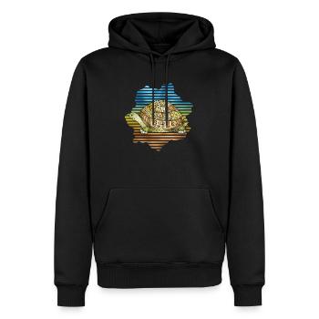 Tortue - Sweat à capuche Premium bio Homme - noir - Devant - Nico (187cm)
