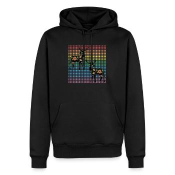 Cerf - Sweat à capuche Premium bio Homme - noir - Devant - Nico (187cm)
