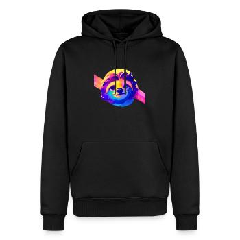 Fatigue paresseuse Paresseux Dessin de paresseux - Sweat à capuche Premium bio Homme - noir - Devant - Nico (187cm)