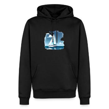 Voile Voile Voile Sport Marins - Sweat à capuche Premium bio Homme - noir - Devant - Nico (187cm)