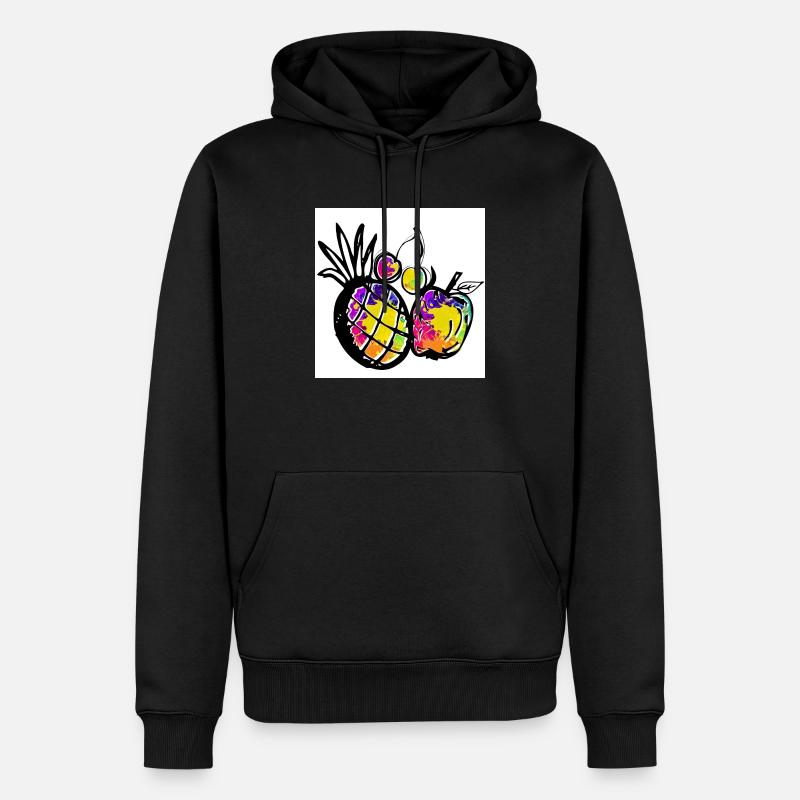 Fruit - Sweat à capuche Premium bio Homme - noir