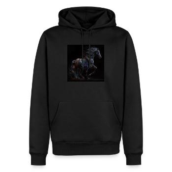Feuriges Pferd - Männer Premium Bio Hoodie - Schwarz - Vorne - Nico (187cm)