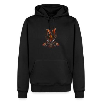 MAIK GRILLMEISTER - Männer Premium Bio Hoodie - Schwarz - Vorne - Nico (187cm)