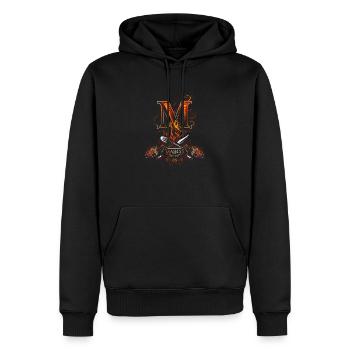 MARCO GRILLMEISTER - Männer Premium Bio Hoodie - Schwarz - Vorne - Nico (187cm)