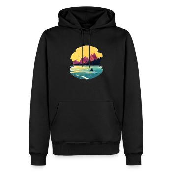 Allemagne nature 2 - Sweat à capuche Premium bio Homme - noir - Devant - Nico (187cm)