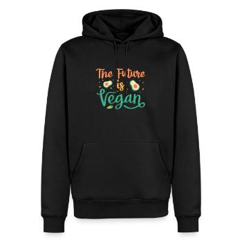 L'avenir est végétalien - Sweat à capuche Premium bio Homme - noir - Devant - Nico (187cm)