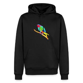 Propriétaire d’oiseaux Budgerigar Bird Cockatiel - Sweat à capuche Premium bio Homme - noir - Devant - Nico (187cm)
