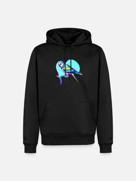 Budgerigar Bird Cockatiel Bird Owner - Men’s Premium Organic Hoodie - black