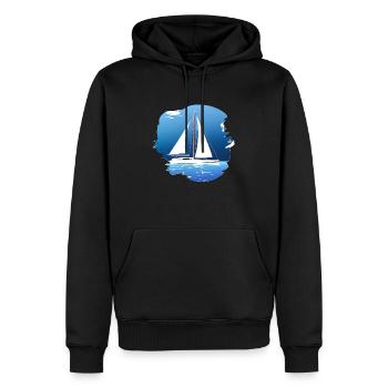 Sailing Sailing Sailing Sailing Sailboat - Men’s Premium Organic Hoodie - black - Front - Nico (187cm)