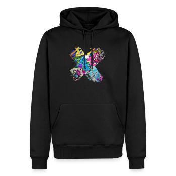 Graffiti-Stil Splash Hip Hop Farben Maler Farbe - Männer Premium Bio Hoodie - Schwarz - Vorne - Nico (187cm)