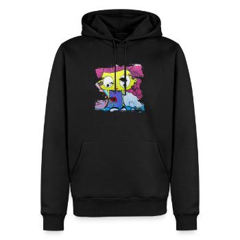 Graffiti-Stil Splash Hip Hop Farben Maler Farbe - Männer Premium Bio Hoodie - Schwarz - Vorne - Nico (187cm)