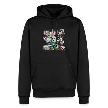 Graffiti-Stil Splash Hip Hop Farben Maler Farbe - Männer Premium Bio Hoodie - Schwarz - Vorne - Nico (187cm)