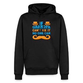 Si grand-père ne peut pas le réparer, personne ne peut le faire - Sweat à capuche Premium bio Homme - noir - Devant - Nico (187cm)