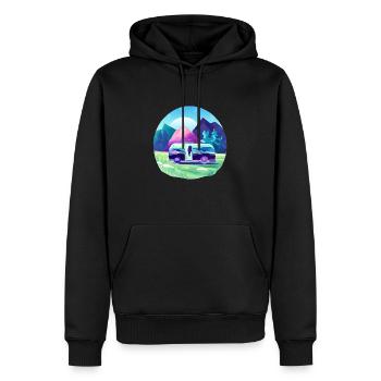 Camping Camp Zelten Wohnmobil Geschenk Wohnwagen - Männer Premium Bio Hoodie - Schwarz - Vorne - Nico (187cm)