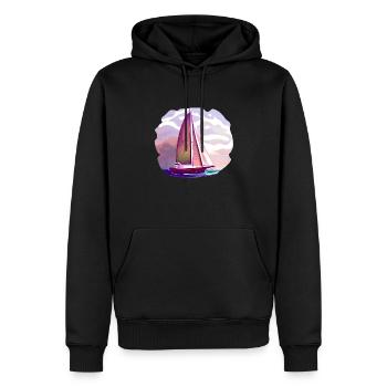Segelsport Segeln Segelboot Segelschiff Segler - Männer Premium Bio Hoodie - Schwarz - Vorne - Nico (187cm)