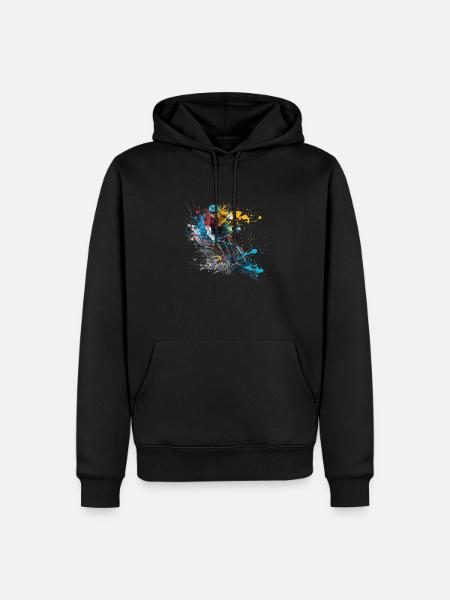Cyclist - Men’s Premium Organic Hoodie - black