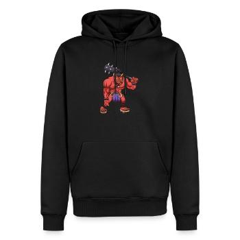 Oni - Sweat à capuche Premium bio Homme - noir - Devant - Nico (187cm)