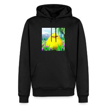 grumpie chick das Originale - Männer Premium Bio Hoodie - Schwarz - Vorne - Nico (187cm)