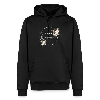 Demoiselle d'honneur - Sweat à capuche Premium bio Homme - noir - Devant - Nico (187cm)