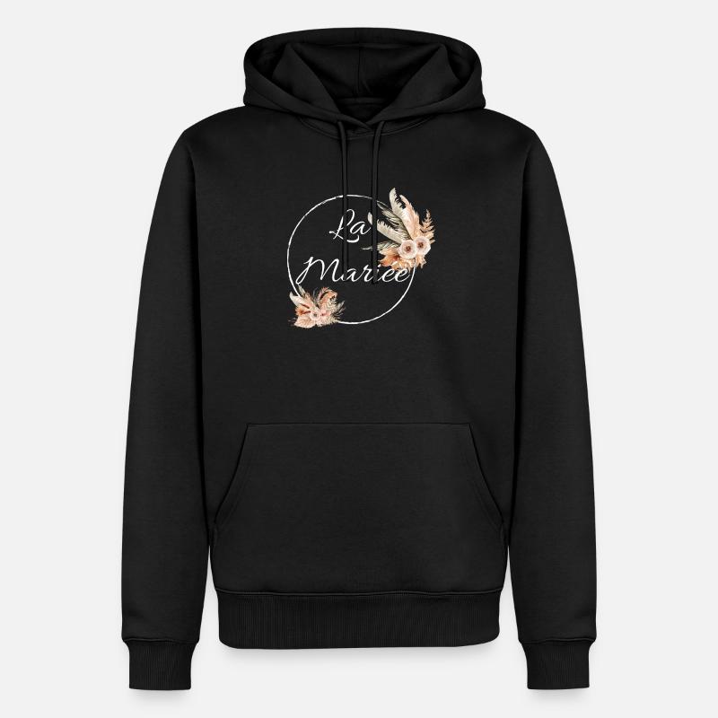 La mariée floral - Sweat à capuche Premium bio Homme - noir