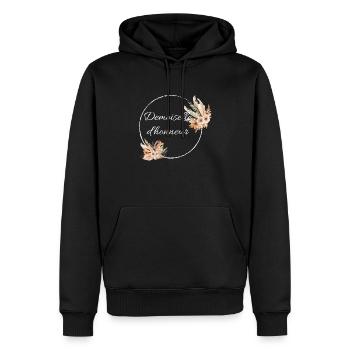 Demoiselle d'honneur - Sweat à capuche Premium bio Homme - noir - Devant - Nico (187cm)