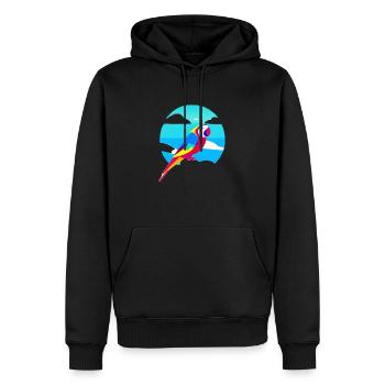 Budgerigar Propriétaire d’oiseaux Bird cockatiel - Sweat à capuche Premium bio Homme - noir - Devant - Nico (187cm)
