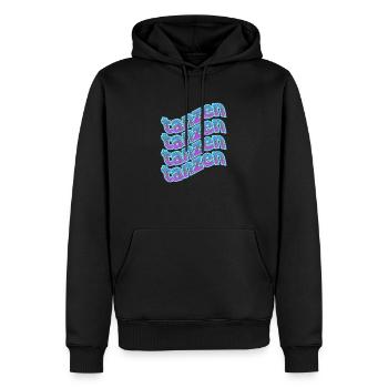 Tanzen Schriftzug - Männer Premium Bio Hoodie - Schwarz - Vorne - Nico (187cm)