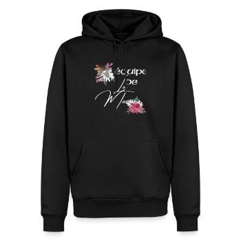 Équipe de la mariée floral - Sweat à capuche Premium bio Homme - noir - Devant - Nico (187cm)