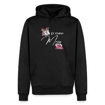 Future mariée floral - Sweat à capuche Premium bio Homme - noir - Devant - Nico (187cm)