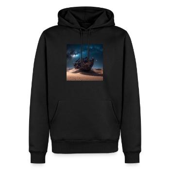 Schiffswrack im Weltraum verloren - Männer Premium Bio Hoodie - Schwarz - Vorne - Nico (187cm)