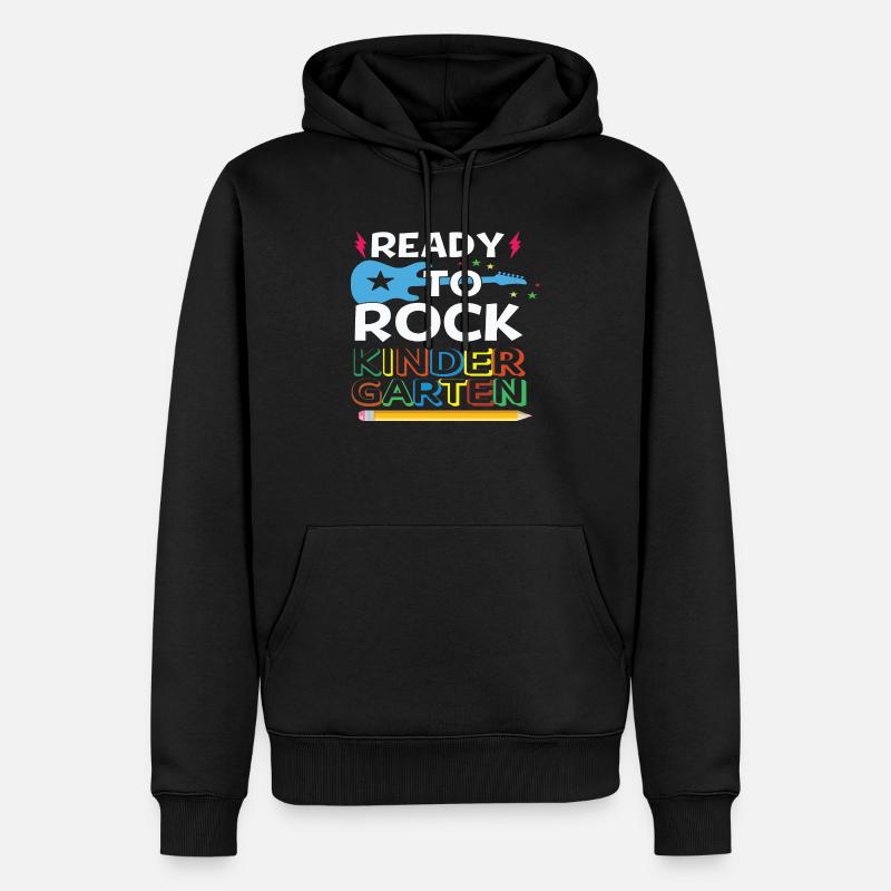 Ready To Rock Kindergarten - Männer Premium Bio Hoodie - Schwarz