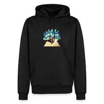 Reader Book Lovers Book Books Reading Gift - Sweat à capuche Premium bio Homme - noir - Devant - Nico (187cm)