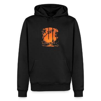 Lonely Man - Männer Premium Bio Hoodie - Schwarz - Vorne - Nico (187cm)