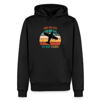 Mir Reichts Ich Geh Fliegen Flugzeug Pilot Fliegen - Männer Premium Bio Hoodie - Schwarz - Vorne - Nico (187cm)