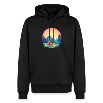 Camping Geschenk Zelten Wohnmobil Wohnwagen Camp - Männer Premium Bio Hoodie - Schwarz - Vorne - Nico (187cm)
