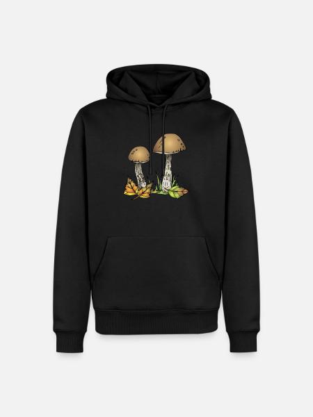 Pilze - Männer Premium Bio Hoodie - Schwarz