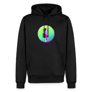 Chanteur Chant Musiciens Groupe Chant Chanteurs amateurs - Sweat à capuche Premium bio Homme - noir - Devant - Nico (187cm)