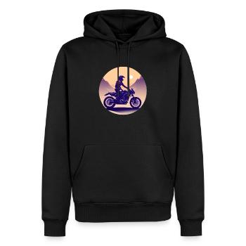 Motorrad Motorradfan Motorcross Motorradfahrer - Männer Premium Bio Hoodie - Schwarz - Vorne - Nico (187cm)