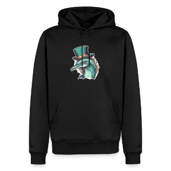 Ne soyez pas des crustacés, passons du temps avec Dolphin - Sweat à capuche Premium bio Homme - noir - Devant - Nico (187cm)