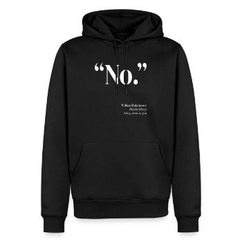 "Nein." - Männer Premium Bio Hoodie - Schwarz - Vorne - Nico (187cm)