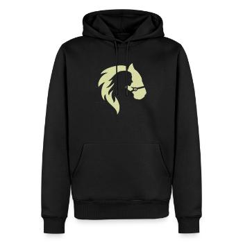 Illusion d’optique art psychédéliques formes rétro - Sweat à capuche Premium bio Homme - noir - Devant - Nico (187cm)