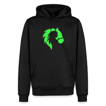 Illusion d’optique art psychédéliques formes rétro - Sweat à capuche Premium bio Homme - noir - Devant - Nico (187cm)