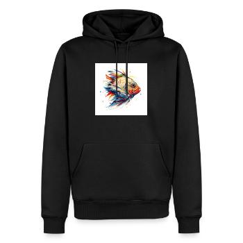 Beautiful colorful fish swimming in the sea - Men’s Premium Organic Hoodie - black - Front - Nico (187cm)