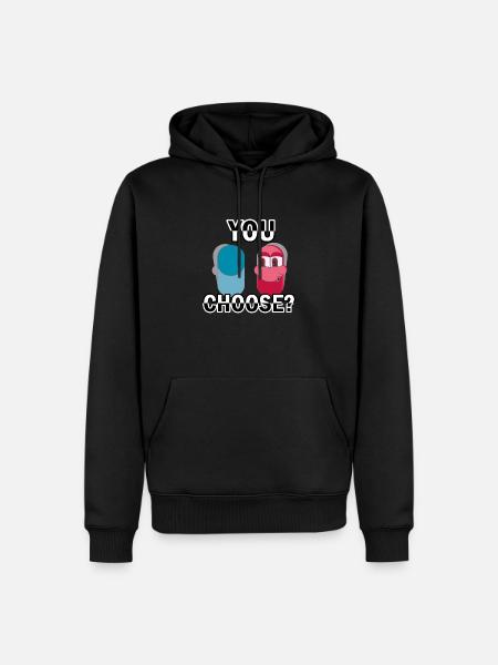 DU WÄHLST - Männer Premium Bio Hoodie - Schwarz