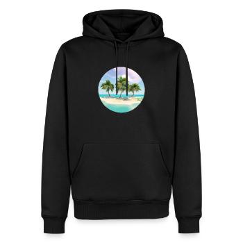 Sommerurlaub Strand Sonne Palmen Insel Palme - Männer Premium Bio Hoodie - Schwarz - Vorne - Nico (187cm)