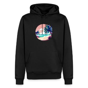 Sommerurlaub Palme Insel Strand Sonne Palmen - Männer Premium Bio Hoodie - Schwarz - Vorne - Nico (187cm)