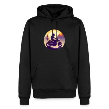 Motorrad Motorradfan Motorradfahrer Motorcross - Männer Premium Bio Hoodie - Schwarz - Vorne - Nico (187cm)