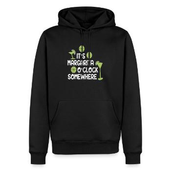 It´s Magarita o´clock somewhere - Männer Premium Bio Hoodie - Schwarz - Vorne - Nico (187cm)