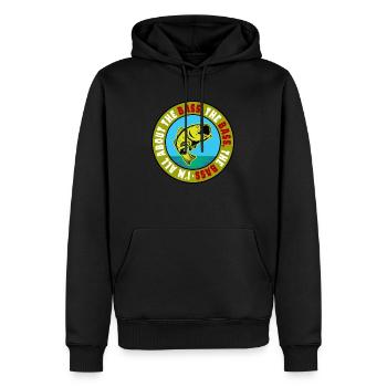 Fishing - I'm all about the Bass - Men’s Premium Organic Hoodie - black - Front - Nico (187cm)