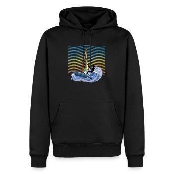 Windsurfen - Männer Premium Bio Hoodie - Schwarz - Vorne - Nico (187cm)